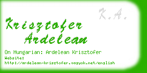 krisztofer ardelean business card